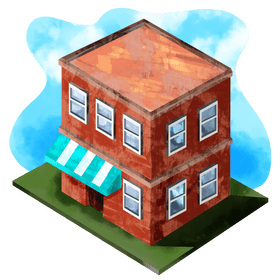 Two storey shophouse vector