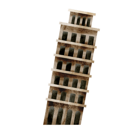 Leaning tower of pisa clipart