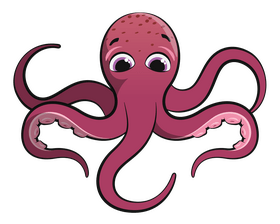 Octopus cartoon clipart