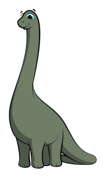 Brachiosaurus cartoon clipart