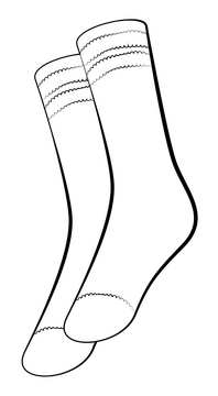 Socks black and white clipart