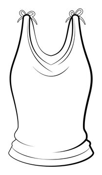 Sleeveless blouse black and white clipart