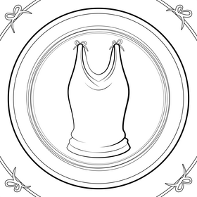 Sleeveless blouse black and white vector