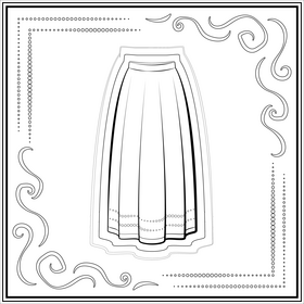 Skirt black and white vector