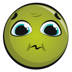 Nauseated face, disgusted emoji, emoticon, smiley clipart