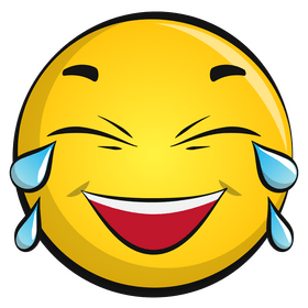 Laughter emoji, emoticon, smiley clipart