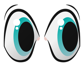 Eyes emoji, emoticon, smiley clipart