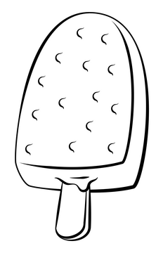 Popsicle black and white clipart