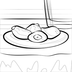 Dates black and white vector