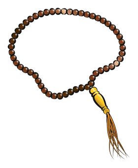 Muslim tasbih clipart