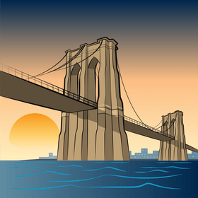 Brooklyn bridge vector