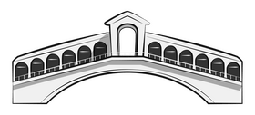 Rialto bridge clipart