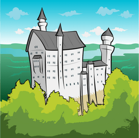 Neuschwanstein castle vector