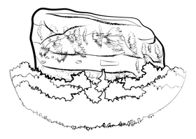 Sigiriya black and white clipart