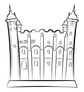 Tower of london black and white clipart
