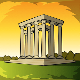 Temple of zeus vector
