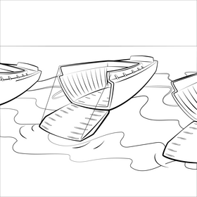 Higgins boat black and white vector