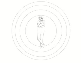 Agent James Bond black and white vector