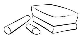 Chalk & cleaner black and white clipart