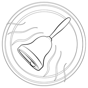 Bell black and white vector