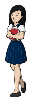 School girl clipart