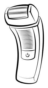 Shaver black and white clipart