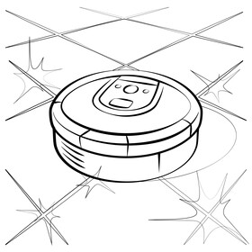 Roomba black and white vector