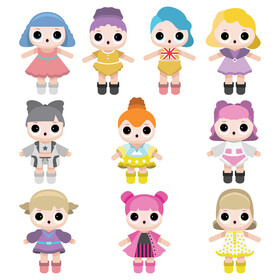 LOL Surprise Dolls set vector