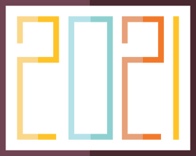 Colorful happy new year 2021 clipart