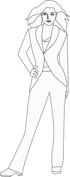 Charlie's Angels black and white clipart