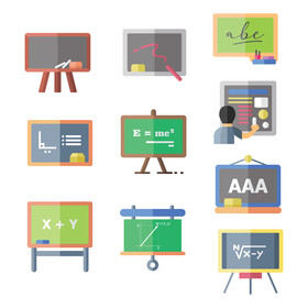 Chalkboard images set vector