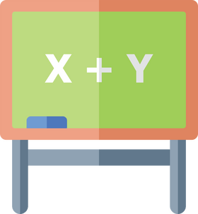 Math on chalkboard clipart