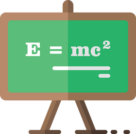 Chalkboard physics clipart