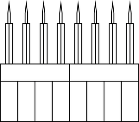 Test tubes flat icon black and white clipart