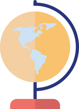 Globe flat icon clipart