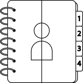Notepad black and white clipart