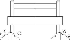 Park seat icon black and white clipart