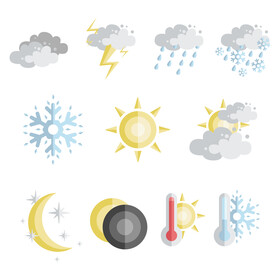Weather icons set vector