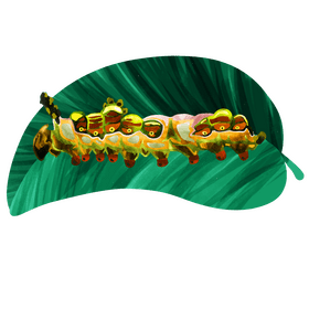 Red spotted purple caterpillar vector