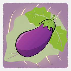 Eggplant vegetable vector