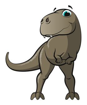 T rex dinosaur cartoon clipart