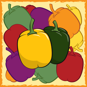 Bell pepper multicolored vector