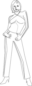 Charlie's Angels black and white clipart
