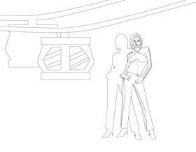 Charlie's Angels black and white vector