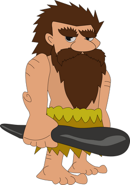 Cartoon caveman clipart