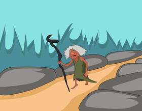 Gran The Croods cartoon drawing vector