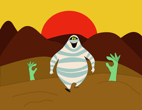 Mummy cartoon vector