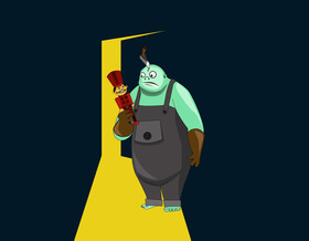 Behemoth cartoon character vector