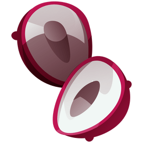 Lychee halves clipart