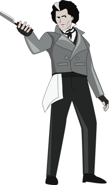 Demon barber drawing clipart